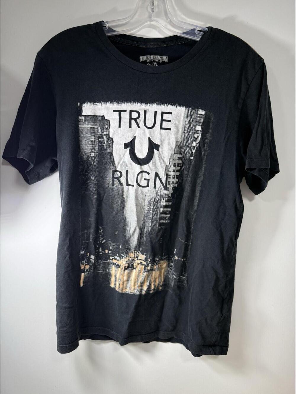 True Religion World Tour Black T Shirt Small